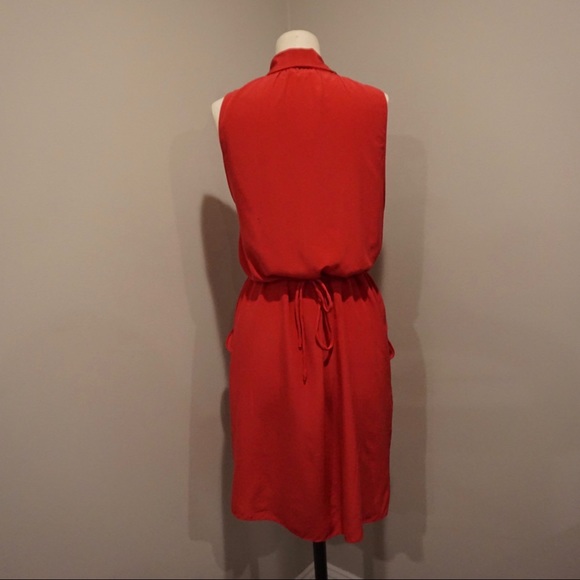 Wilfred/Aritzia Sabine Vivid Fuchsia Silk Dress - Picture 5 of 8